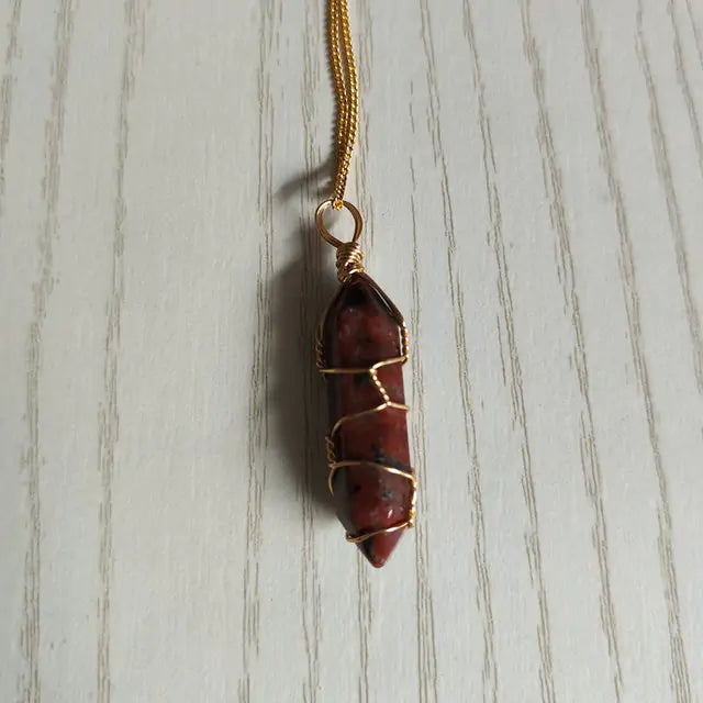 Collier pendentif en pierre naturelle