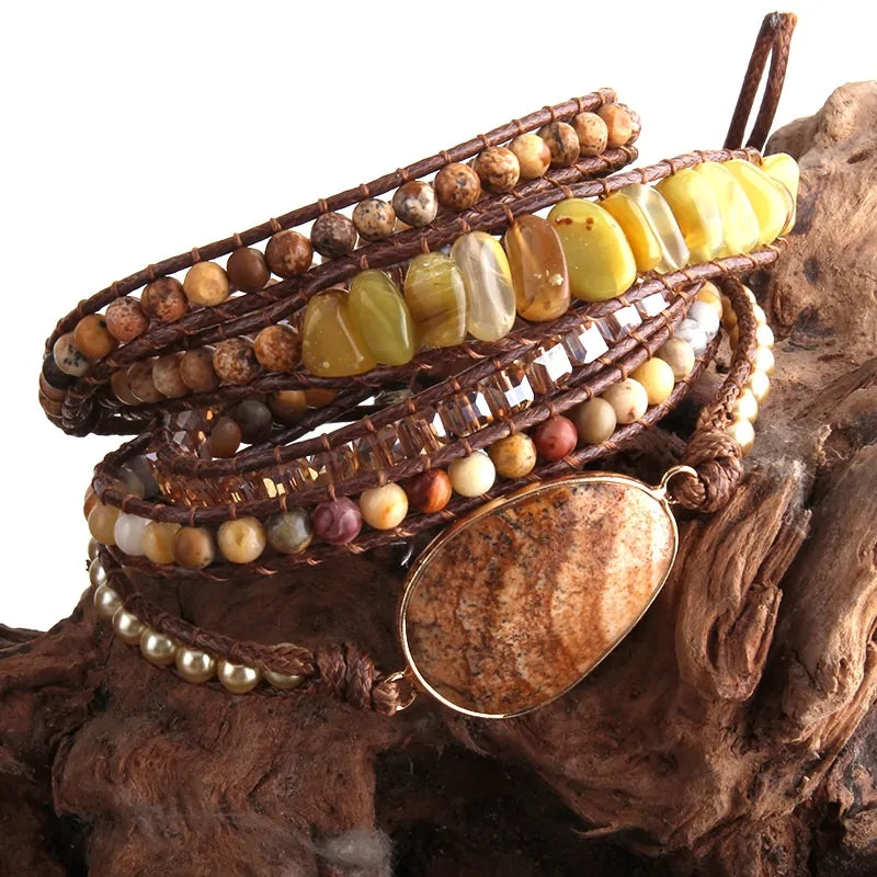 Bracelet Bohême en pierres naturelles